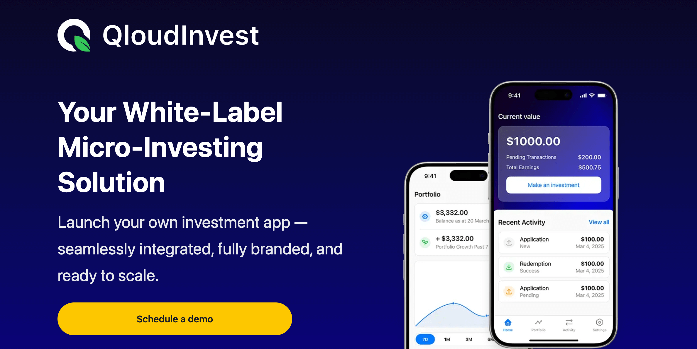 Launch Your Own Micro-Investing App · QloudInvest